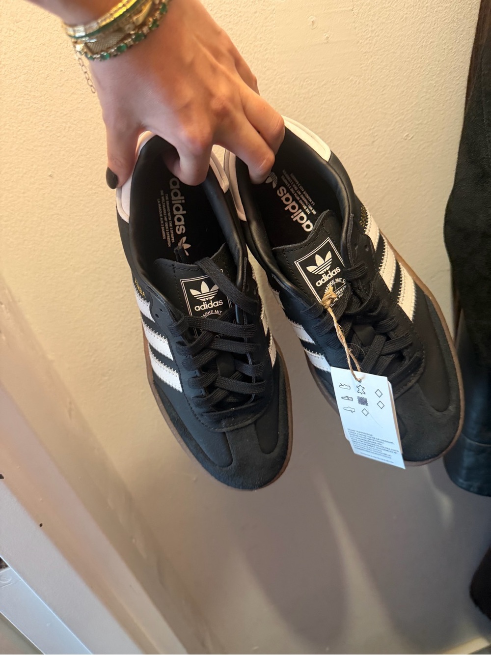 Black platform sambas NWT